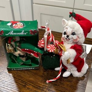 Annalee Festive Mouse with Red and White Outfit